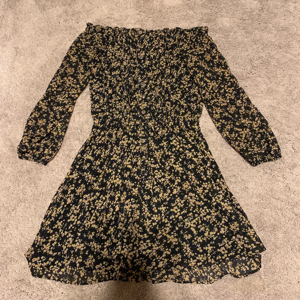 Miss Me Floral Off the Shoulder Dress